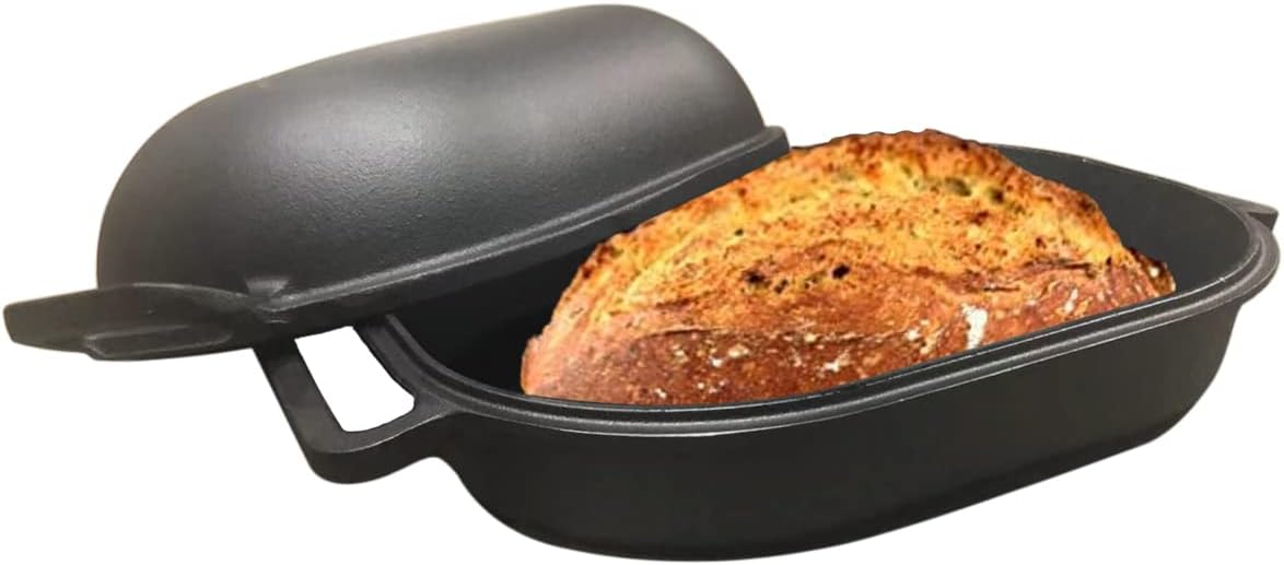Cuisiland Large Heavy Duty Pre-seasoned Cast Iron Bread & Loaf Pan - A perfect way for baking Cuisiland Large Heavy Duty Pre-seasoned Cast Iron Bread & Loaf Pan - A perfect way for baking