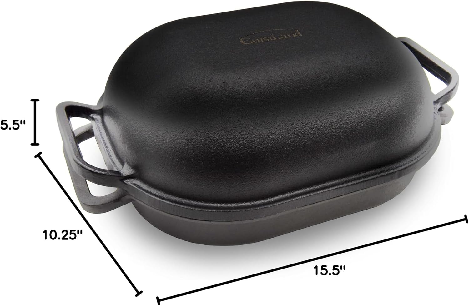 Cuisiland Large Heavy Duty Pre-seasoned Cast Iron Bread & Loaf Pan - A perfect way for baking0