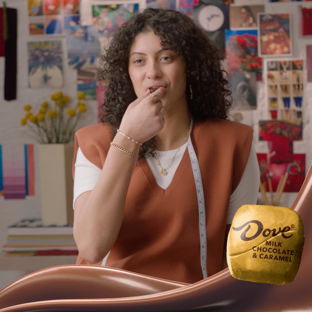 DOVE PROMISES Caramel Milk Chocolate Candy 7.61-Ounce Bag (Pack of 8)1