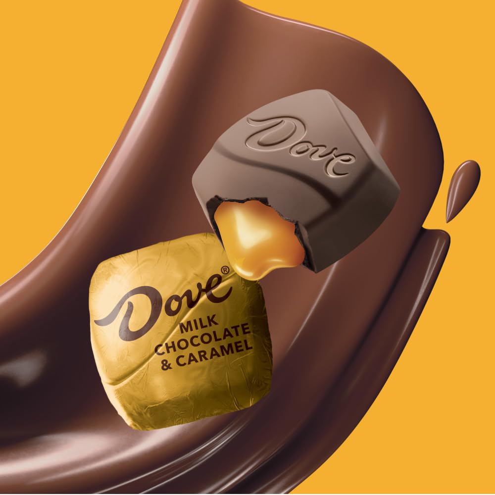 DOVE PROMISES Caramel Milk Chocolate Candy 7.61-Ounce Bag (Pack of 8)3