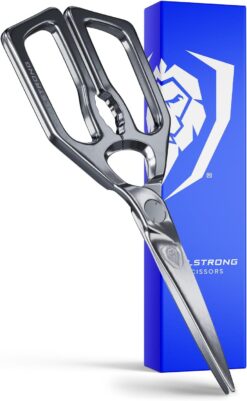 Dalstrong Professional Kitchen Scissors - 420J2 Japanese Stainless Steel - Ambidextrous Kitchen Shears - Detachable - Heavy Duty Sharp Blade - Vegetable, Meat, Pizza Scissors - Food Stain Resistant