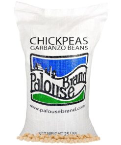 Dried Chickpeas | Garbanzo Beans Dry | 25 lbs Bulk | Family Farmed in Washington State | 100% Desiccant Free | Sproutable | Non-GMO Project Verified | Kosher | Poly Bag