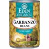Eden Organic Garbanzo Beans, Chickpeas, 15 oz Can (12-Pack Case), No Salt Added, Non-GMO, Gluten Free, Vegan, Kosher, U.S. Grown, Heat and Serve, Macrobiotic