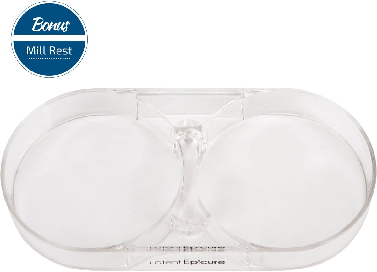 Electric Salt and Pepper Grinder Set (pack of 2) - Stainless Steel Battery Operated Salt & Pepper Mills with Light - Complimentary Mill Rest- One Handed Operation Adjustable Ceramic Grinders1