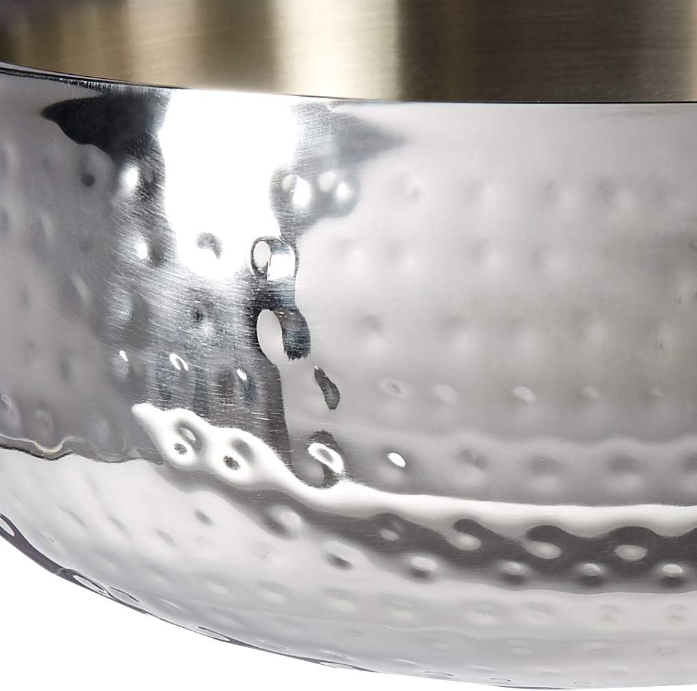 Elegance Hammered Salad Bowl – Double Wall Insulated Serving Bowl (11.5” Dia)3