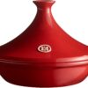 Emile Henry Made In France Flame Tagine, 3.7 quart, Burgundy