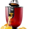 Eurolux Electric orange juicer squeezer | Pro Stainless Steel Citrus Juicer with Soft Grip Handle for Effortless Juicing, Also Fits Lime & Grapefruit Auto Shutoff, Dishwasher-safe Parts, Pulp Control