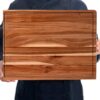 Extra Large Acacia Wood Cutting Board for Kitchen, 24 x 18 Inch Large Butcher Block Chopping Board with Juice Groove, Thick Wood Cutting Boards Carving Board for Turkey Meat Vegetables BBQ