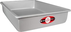 Fat Daddio's POB-12184 Anodized Aluminum Sheet Cake Pan, 12 x 18 x 4 Inch