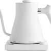 Fellow Stagg EKG Electric Gooseneck Kettle - Pour-Over Coffee and Tea Kettle - Stainless Steel Kettle Water Boiler - Quick Heating Electric Kettles for Boiling Water - Matte White