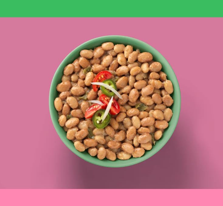 Fillo's Tex Mex Pinto Beans - Ready to Eat Beans, Gluten-Free, Preservative-Free, Microwavable, Non-GMO, Vegan Friendly, Plant Protein, 10 oz Pk of 68