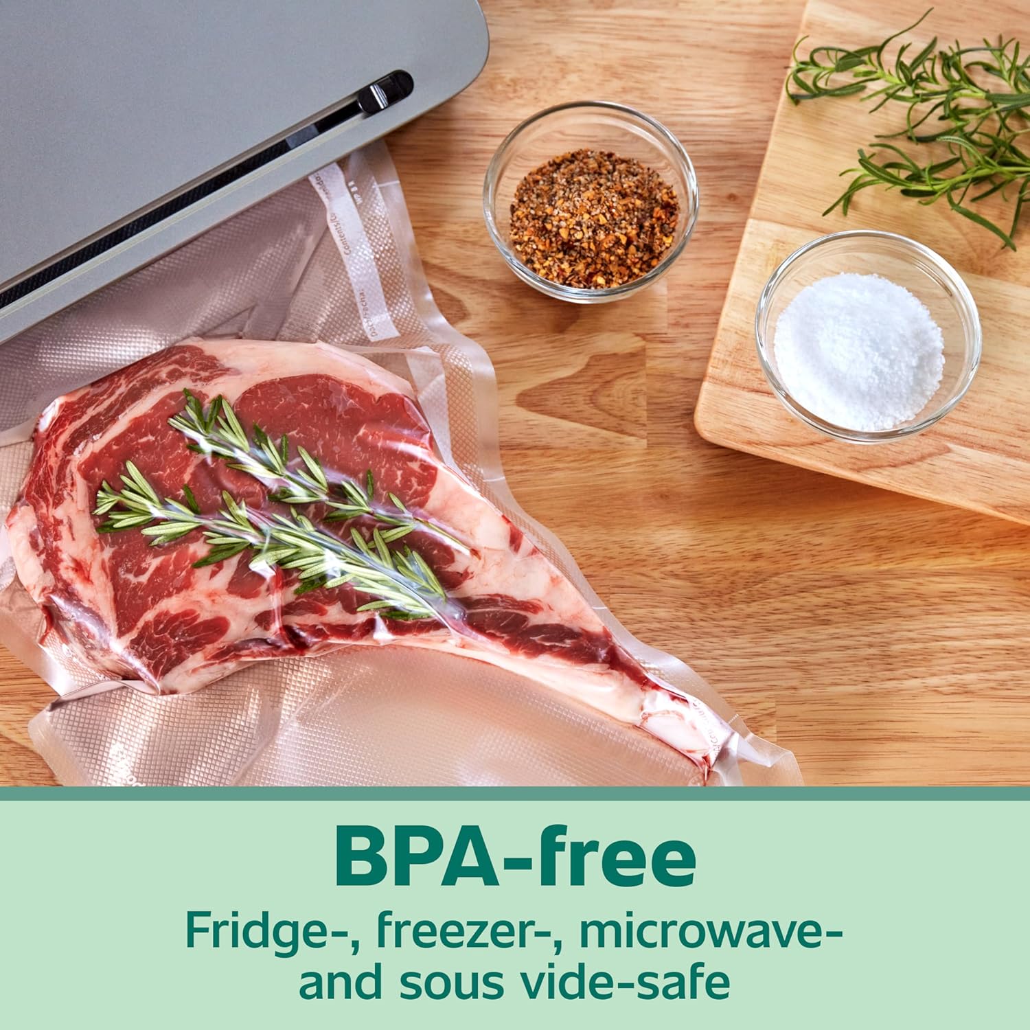 FoodSaver Heavy-Duty Vacuum Seal 8 x 20' Roll, 6-Pack, Ideal for Food Storage and Sous Vide Cooking8