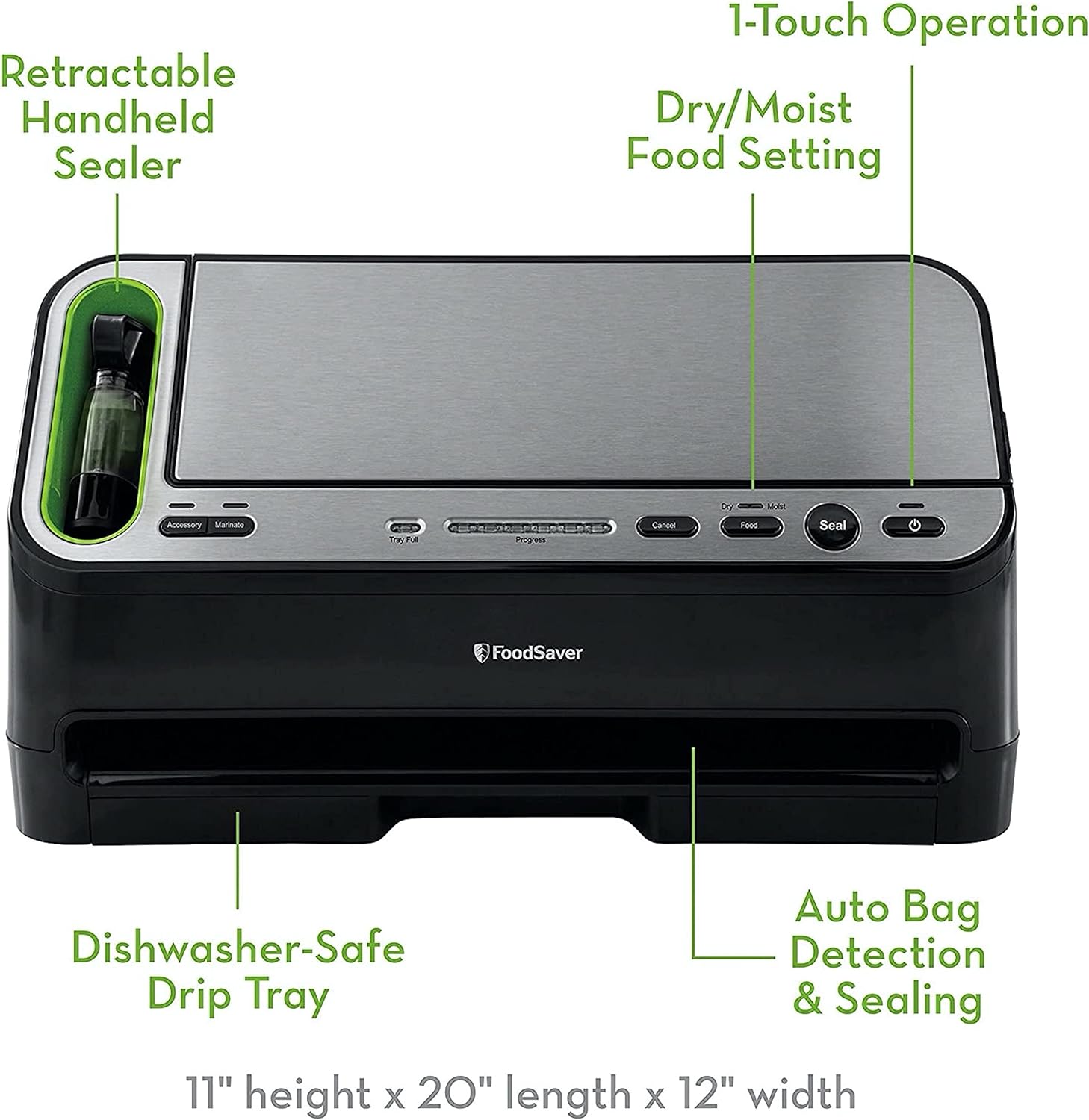 FoodSaver V4400 2-in-1 Vacuum Sealer Machine with Automatic Vacuum Sealer Bag Detection and Starter Kit4