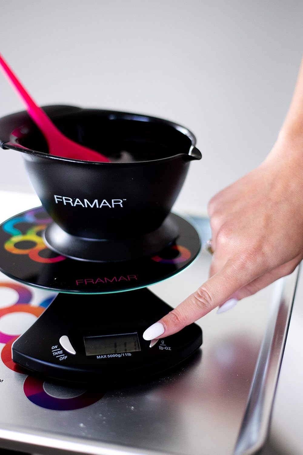 Framar Digital Scale, Hair Color Scale, Kitchen Scale, Food Scale, Gram Scale - Elegant Black7