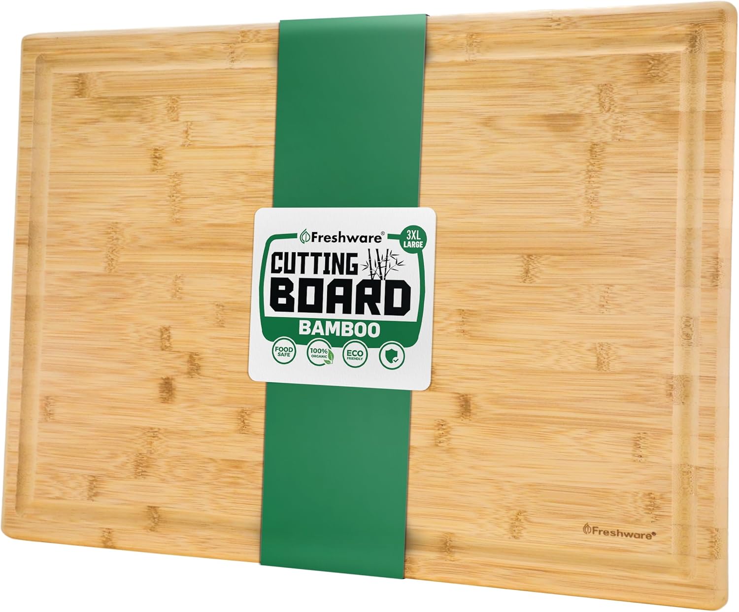 Freshware 24 Inch 3XL Bamboo Cutting Boards for Kitchen, Stove Top Butcher Block, Extra Large Wooden Carving Board for Meat, Veggies, Charcuterie Board with Deep Juice Grooves (3XL, 24x18) Freshware 24 Inch 3XL Bamboo Cutting Boards for Kitchen, Stove Top Butcher Block, Extra Large Wooden Carving Board for Meat, Veggies, Charcuterie Board with Deep Juice Grooves (3XL, 24x18")