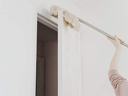 Fuller Brush Dry Mop - Washable Cotton Mop Head with Adjustable Handle - Removes Dust and Dirt from Surfaces and Hard to Reach Areas Doubles as Dusting Mitt Perfect for Home Use5