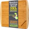 GREENER CHEF 30 Inch 3XL Extra Large Cutting Board with Lifetime Replacements - Oversized Bamboo Stove Top Cover Noodle Board - Wooden Meat Cutting Board - Turkey Carving Board - Charcuterie Board