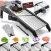 Gramercy Food Slicer With Cut-Resistant Gloves - Mandoline for Vegetables, Potatoes, Cucumbers