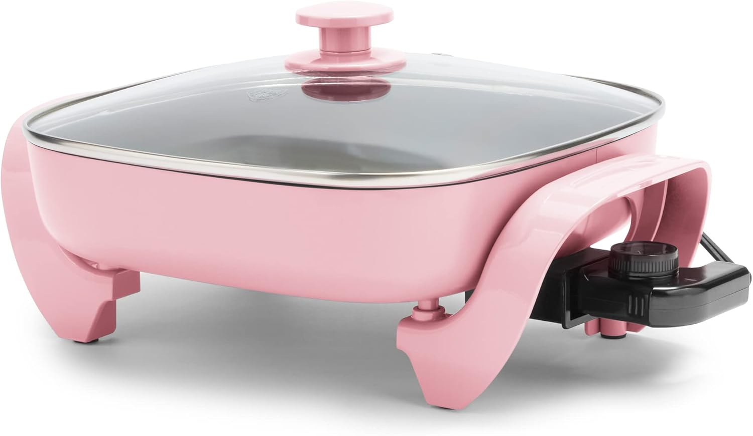 GreenLife12 5QT Square Electric Skillet, Glass Vented Lid, Ceramic PFAS-Free Nonstick Coated Interior, Adjustable Temperature Control, Cool Touch Handles, Quick Even Heating, Scratch Resistant, Pink GreenLife12" 5QT Square Electric Skillet, Glass Vented Lid, Ceramic PFAS-Free Nonstick Coated Interior, Adjustable Temperature Control, Cool Touch Handles, Quick Even Heating, Scratch Resistant, Pink