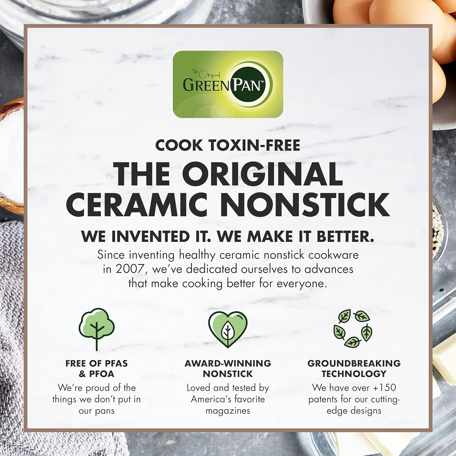 GreenPan Premiere Ovenware Healthy Ceramic Nonstick 13 x 9 Quarter Sheet Baking Pan, PFOA & PFAS-Free, Warp-Free Bakeware, Durable Quick Heating, Oven & Broiler Safe to 600F, Dishwasher Safe, Gray=