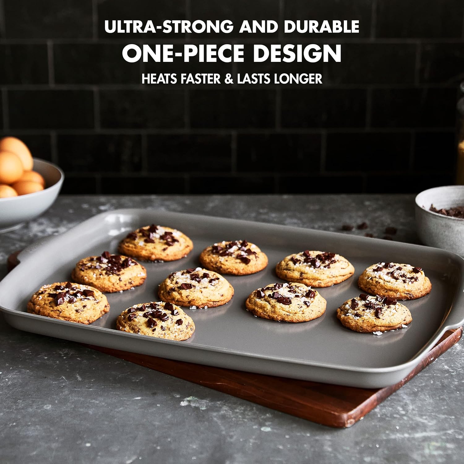 GreenPan Premiere Ovenware Healthy Ceramic Nonstick 13 x 9 Quarter Sheet Baking Pan, PFOA & PFAS-Free, Warp-Free Bakeware, Durable Quick Heating, Oven & Broiler Safe to 600F, Dishwasher Safe, Gray4