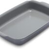 GreenPan Premiere Ovenware Healthy Ceramic Nonstick 13" x 9" Rectangular Baking Pan, Cast Aluminum Bakeware, Warp-Free, Oven and Broiler safe to 600F,Dishwasher Safe, PFAS-Free, Gray