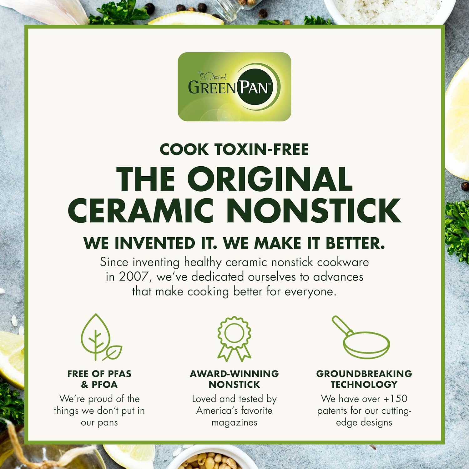 GreenPan Premiere Ovenware Healthy Ceramic Nonstick 16.5 Pizza Pan, PFOA and PFAS-Free, Warp-Free Bakeware, Durable Quick Heating Baking Tray, Oven and Broiler Safe to 600F, Dishwasher Safe, Gray22