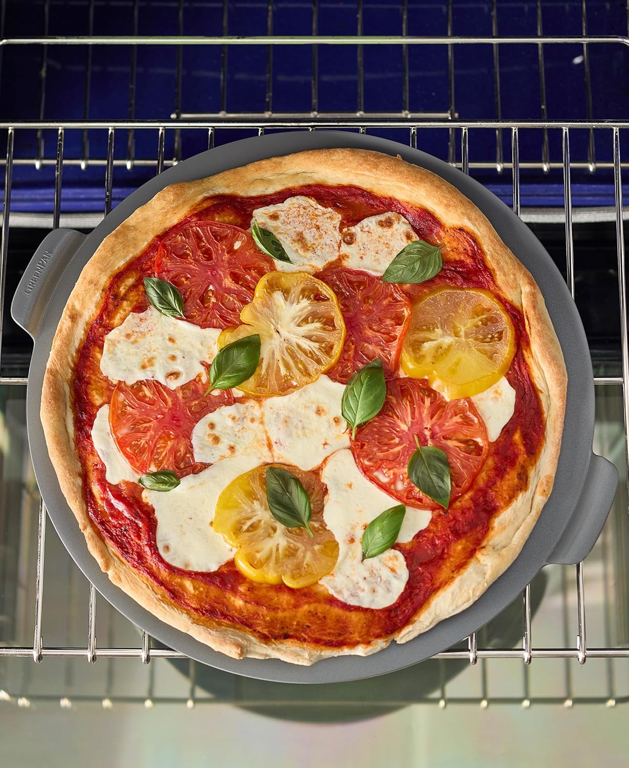 GreenPan Premiere Ovenware Healthy Ceramic Nonstick 16.5 Pizza Pan, PFOA and PFAS-Free, Warp-Free Bakeware, Durable Quick Heating Baking Tray, Oven and Broiler Safe to 600F, Dishwasher Safe, Gray3