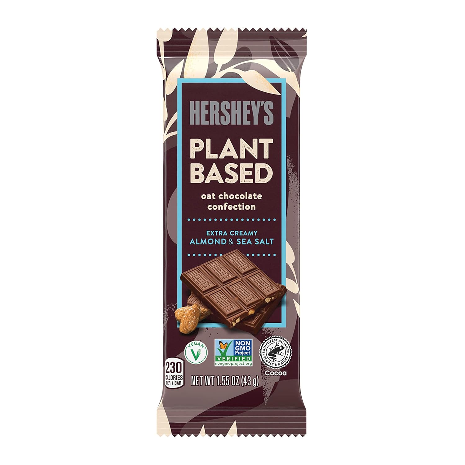 HERSHEY'S Plant Based Extra Creamy with Almond and Sea Salt Candy Bar, 1.55 oz1