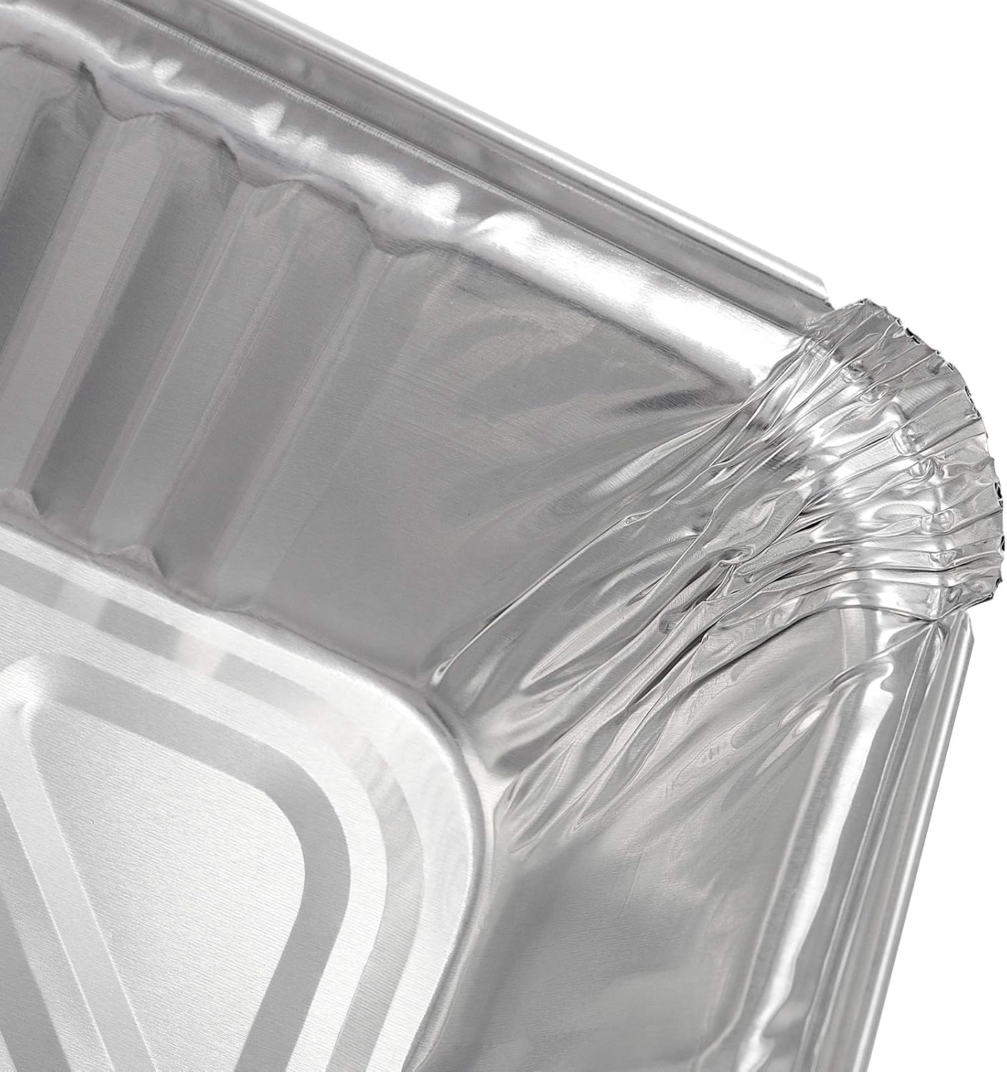 HOZEON 125 Pack 2.25lb 8.4 x 5.9 Inch Aluminum Foil Pans, Disposable Takeout Pans with Clear Lids, Disposable Aluminum Foil Trays for Cooking, Baking, Prepping Food, Takeout, Heating, Storing6