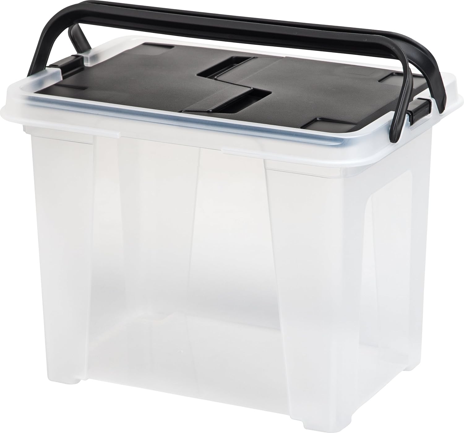 IRIS USA File Box File Organizer w Wing Lid for Letter Legal File, Water Resistant Document Box, BPA-Free Plastic Storage Bin Organizer with Handles, Stackable, Nestable, Clear 18 Qt. 4Pack IRIS USA File Box File Organizer w/ Wing Lid for Letter/Legal File, Water Resistant Document Box, BPA-Free Plastic Storage Bin Organizer with Handles, Stackable, Nestable, Clear 18 Qt. 4Pack