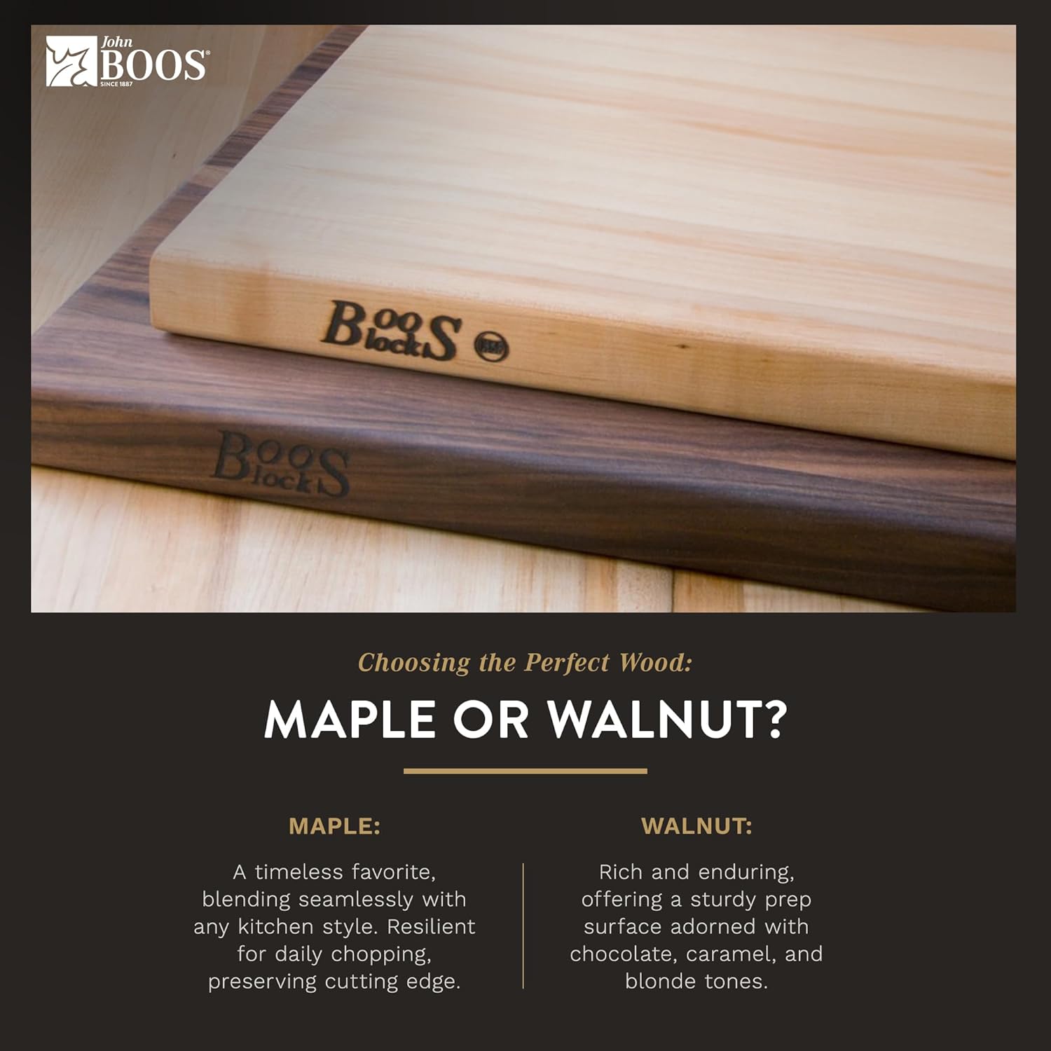 John Boos Boos Block B Series Square Wood Cutting Board with Feet, 1.5-Inch Thickness, 9 x 9 x 1 1 2, Maple7