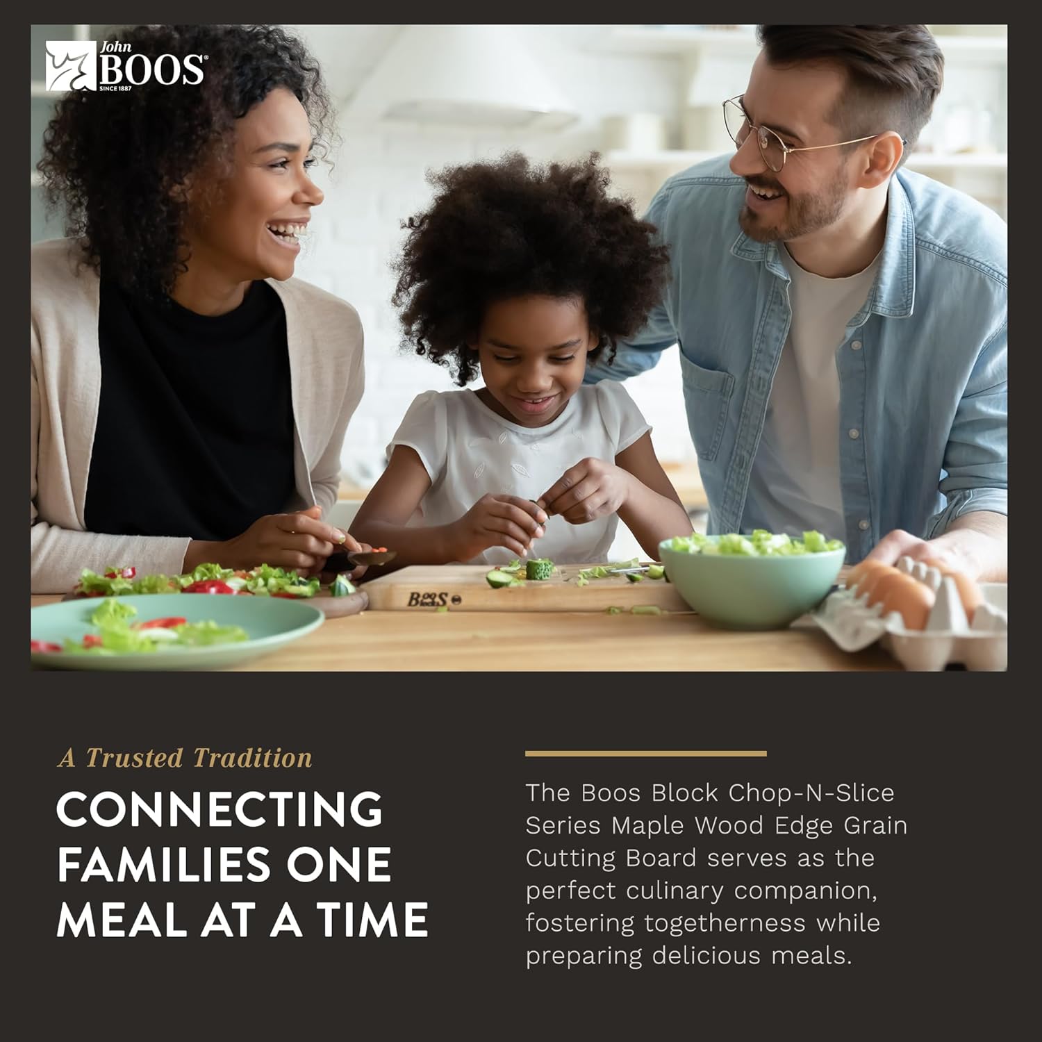 John Boos Boos Block Chop-N-Slice Series Reversible Wood Cutting Board with Eased Corners, 1.25-Inch Thickness, 18 x 12 x 1 1 4, Maple0