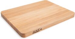 John Boos Boos Block Chop-N-Slice Series Reversible Wood Cutting Board with Eased Corners, 1.25-Inch Thickness, 20" x 15" x 1 1/4", Maple