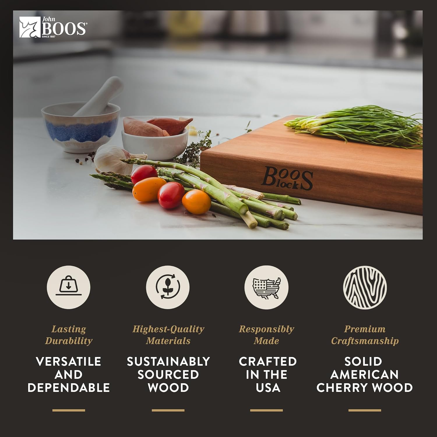 John Boos Boos Block R-Board Series Large Reversible Wood Cutting Board, 1.5-Inch Thickness, 18 x 12 x 1 1 2, Cherry4