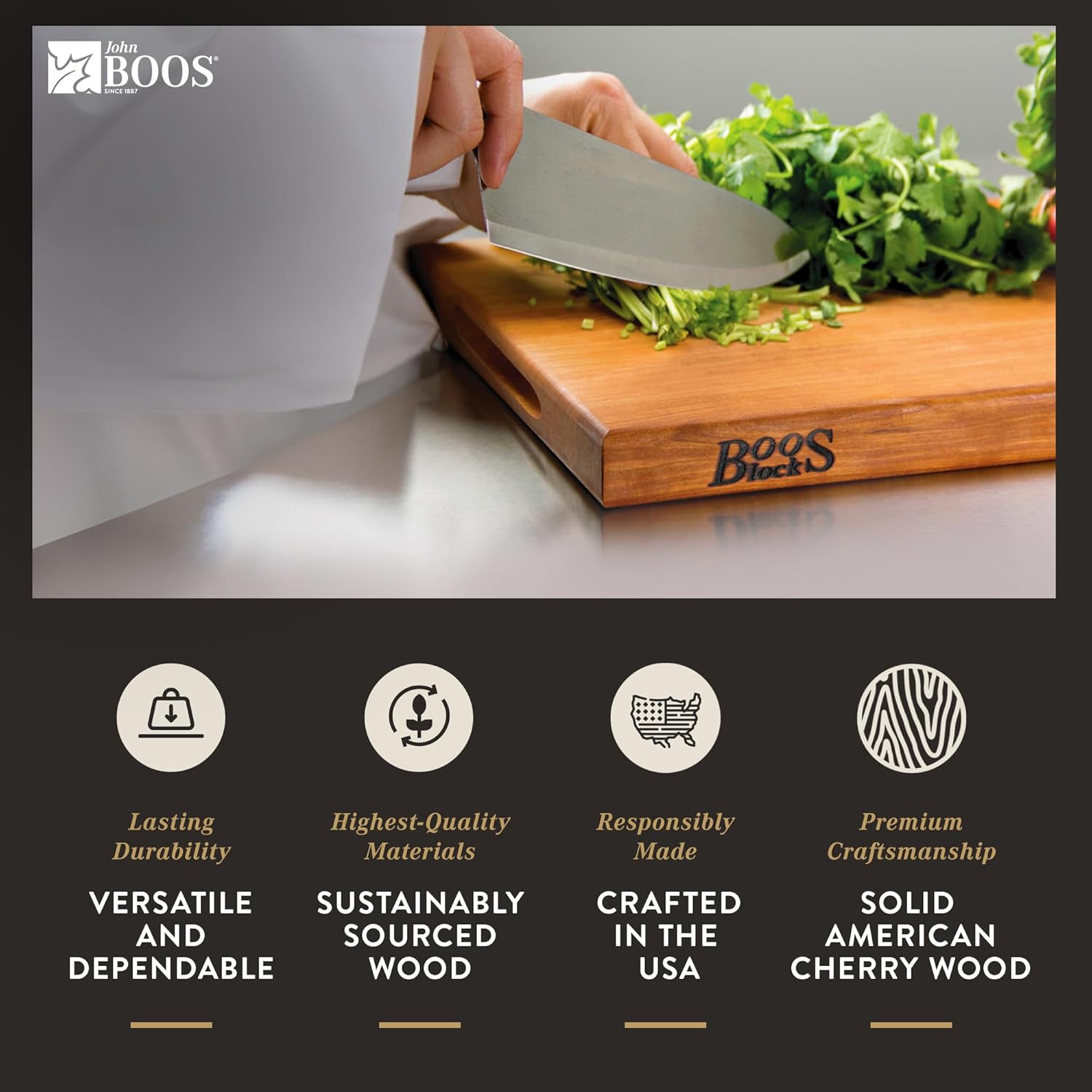 John Boos Boos Block R-Board Series Large Reversible Wood Cutting Board, 1.5-Inch Thickness, 20 x 15 x 1 1 2, Cherry3