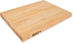 John Boos Boos Block R-Board Series Large Reversible Wood Cutting Board, 1.5-Inch Thickness, 20" x 15" x 1 1/2", Maple