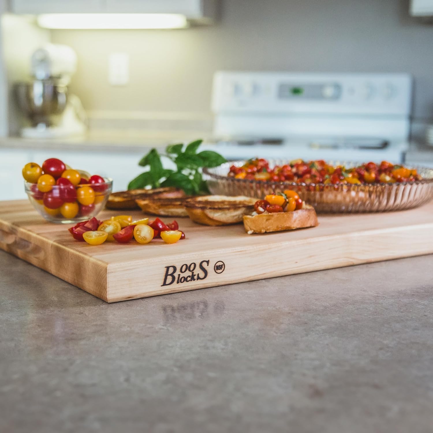 John Boos Boos Block R-Board Series Large Reversible Wood Cutting Board, 1.5-Inch Thickness, 24 x 18 x 1 1 2, Maple09