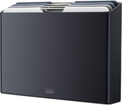 Joseph Joseph Folio 4-Piece Color coded Cutting Board Set, Large - Graphite