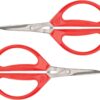 Joyce Chen Original Unlimited Kitchen Scissors All Purpose Kitchen Shears With Comfortable Handles, Red, 2 Pack