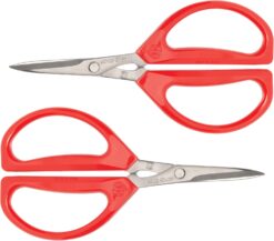 Joyce Chen Original Unlimited Kitchen Scissors All Purpose Kitchen Shears With Comfortable Handles, Red, 2 Pack