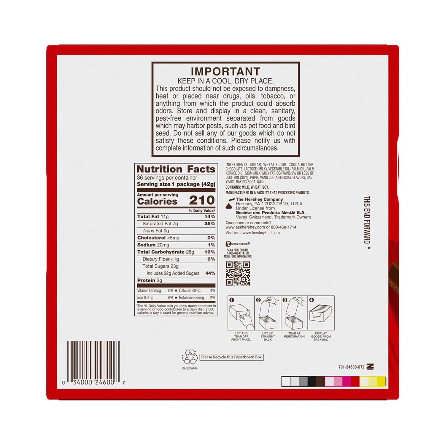 KIT KAT Milk Chocolate Wafer Candy Bars, 1.5 oz (36 Count)1