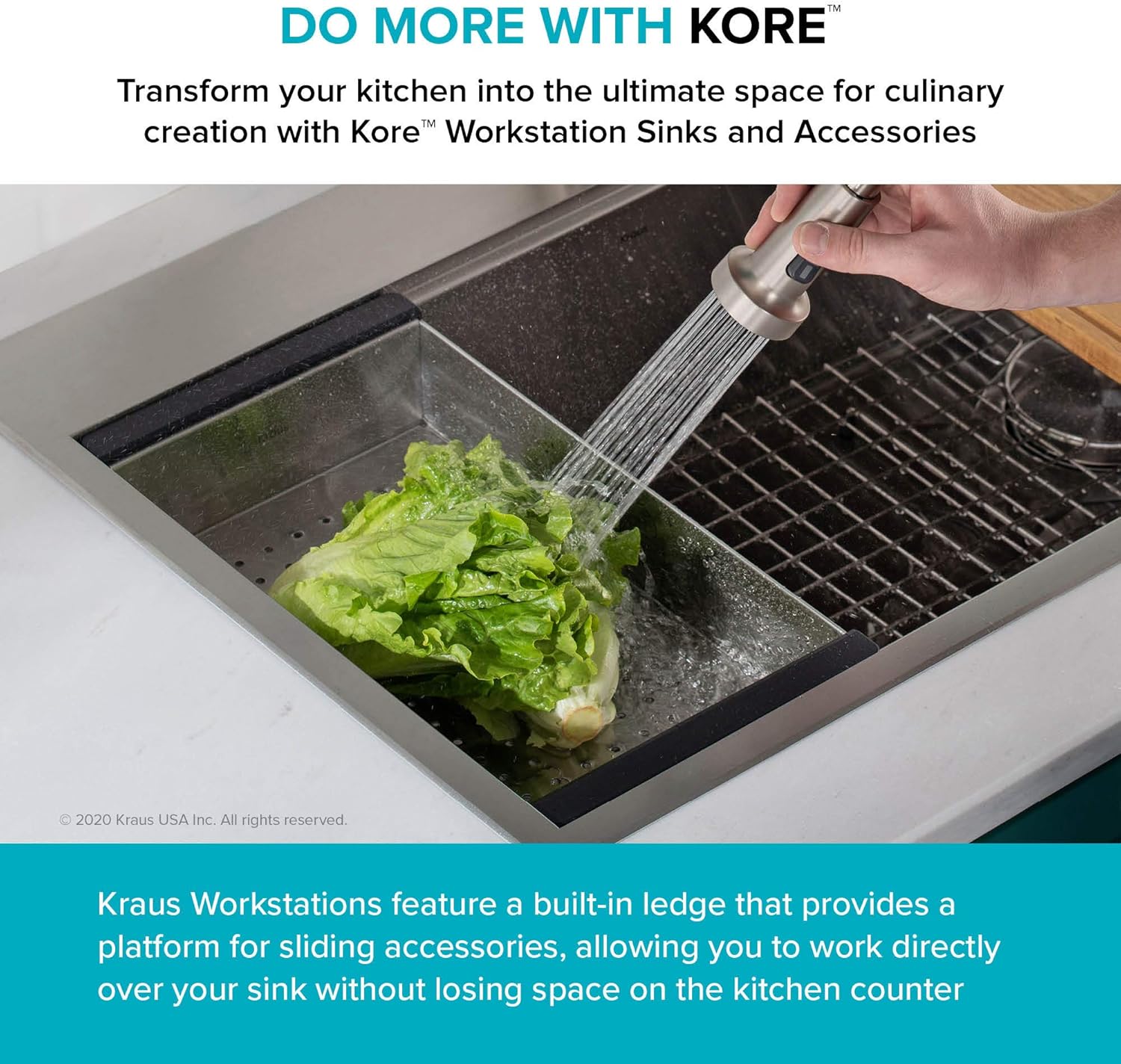 KRAUS Stainless Steel Colander for Workstation Kitchen Sink, CS-68