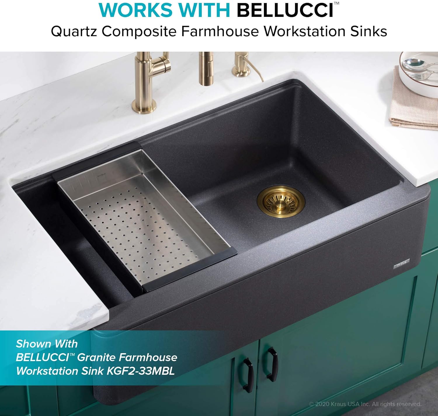 KRAUS Stainless Steel Colander for Workstation Kitchen Sink, CS-69