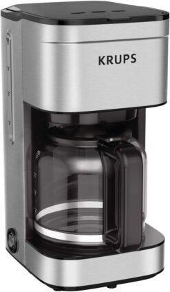 KRUPS Newer Model Drip Coffee Maker, Glass, Silver