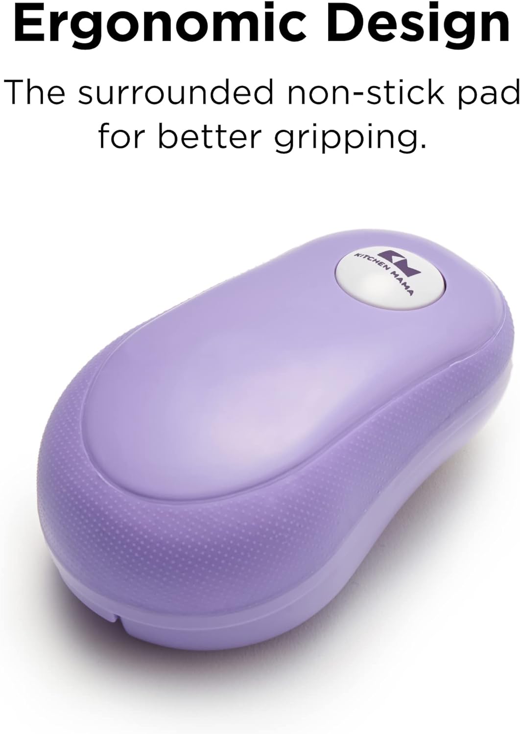 Kitchen Mama One Touch Can Opener Open Cans with Simple Press of A Button - Auto Stop As Task Completes, Ergonomic, Smooth Edge, Food-Safe, Battery Operated , Electric Can Opener (Purple)9