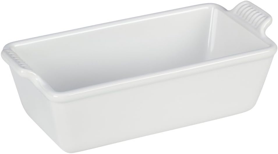 Le Creuset Stoneware Heritage Loaf Pan, 9 x 5 x 3 (1.5 qt.), White Le Creuset Stoneware Heritage Loaf Pan, 9" x 5" x 3" (1.5 qt.), White