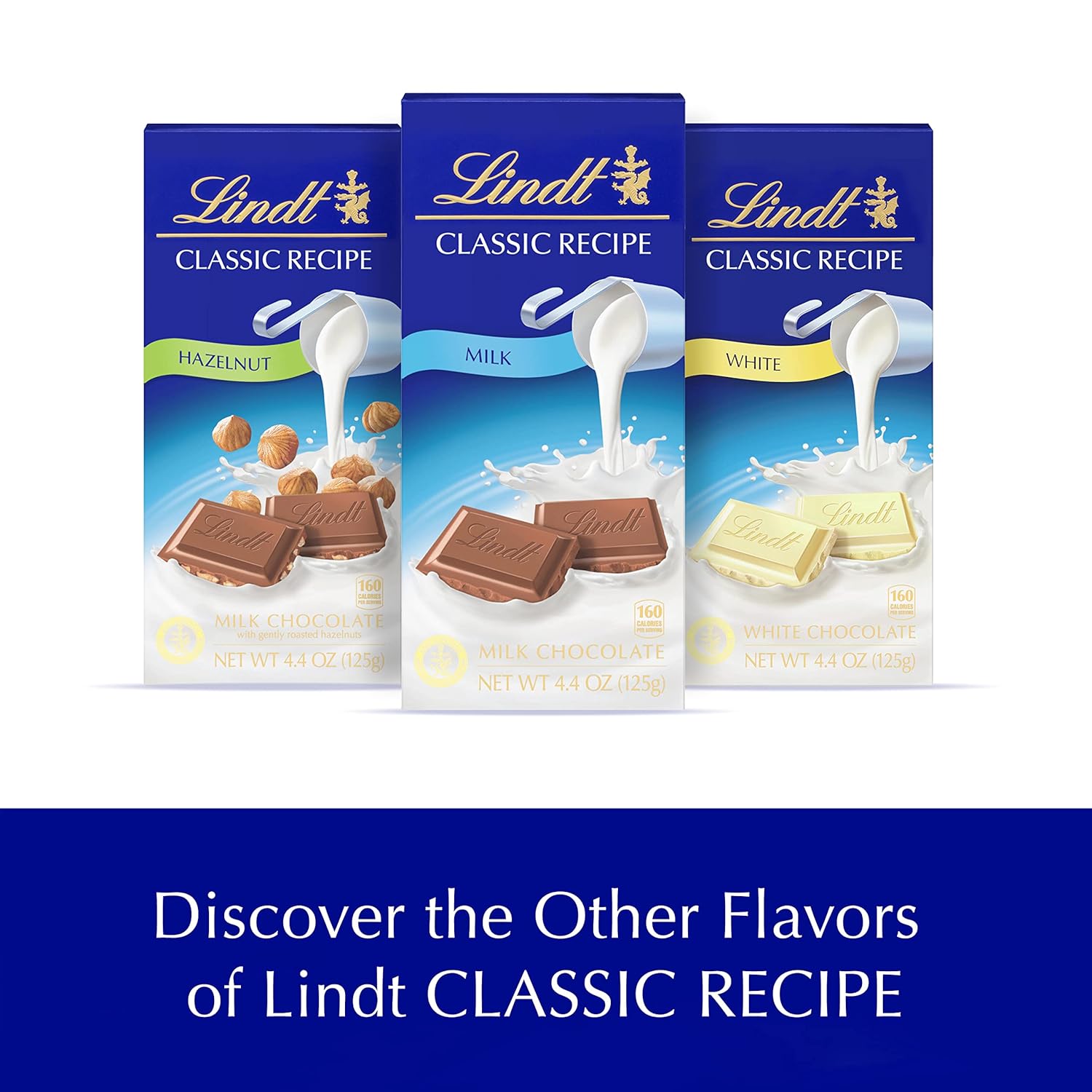 Lindt CLASSIC RECIPE Milk Chocolate Bar, Milk Chocolate Candy, 4.4 oz. (12 Pack)7