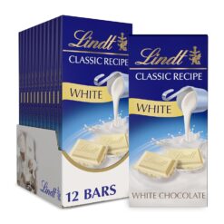 Lindt CLASSIC RECIPE White Chocolate Bar, Mother’s Day Chocolate, 4.4 oz. (12 Pack)