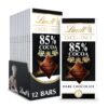 Lindt EXCELLENCE 85% Cocoa Dark Chocolate Bar, Dark Chocolate Candy, 3.5 oz. (12 Pack)